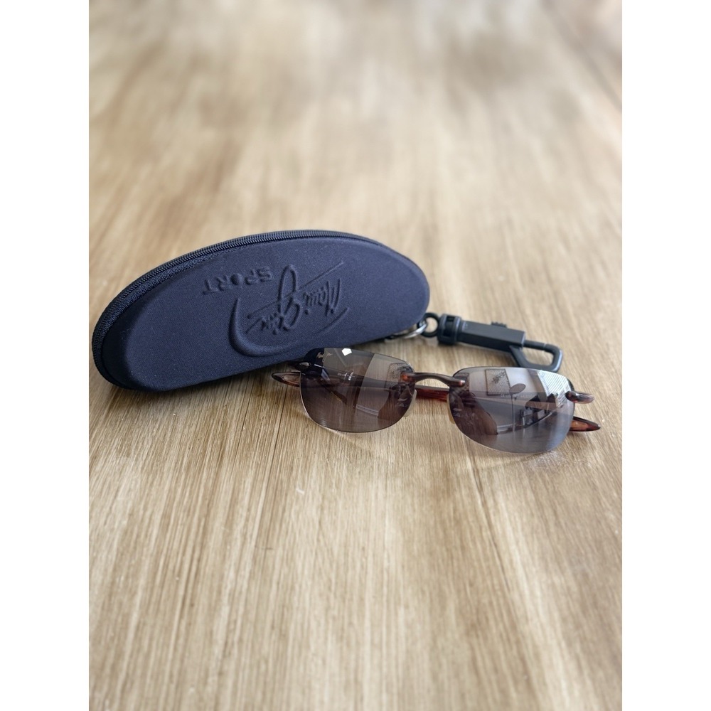 MAUI JIM Sandy Beach/Brown Tortoise MJ-408-10 Sport Half-Rim Sunglasses